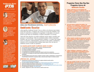 Ambiente Escolar - The California State PTA