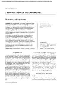 Dermatomiositis y cáncer ESTUDIOS CLÍNICOS Y DE