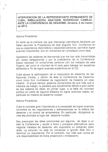 ` cuba, embajadora anayans`i rodriguez camejo, ante tla conferencia