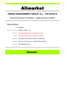 OBSIDO MANAGEMENT GROUP, SL - OH HOTELS