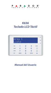 K656 : Teclado Táctil - Manual del Usuario