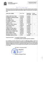 Rectificaci&oacute;n lista provisional - Ministerio de Asuntos Exteriores