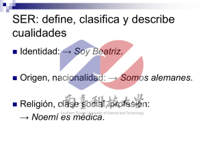 SER: define, clasifica y describe cualidades