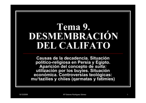 Tema 9º.- DESMEMBRACIÓN DEL CALIFATO