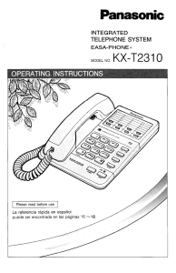 Panasonic KX-T2310 Operating Instructions