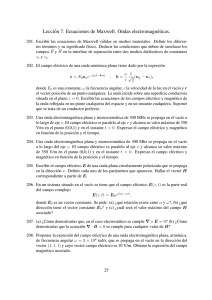(a) Ecuaciones de Maxwell. Ondas electromagnéticas.