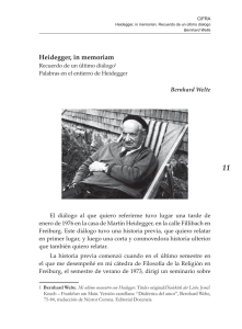 Heidegger, in memoriam