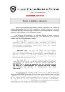 COM informe partes judiciales - Ilustre Colegio Oficial de Médicos