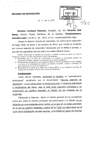RECURSO DE REPOSICI&Oacute;N. 0 OCT %q12