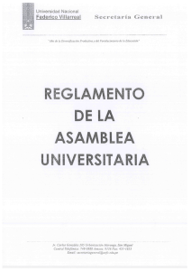 Reglamento de la Asamblea Universitaria