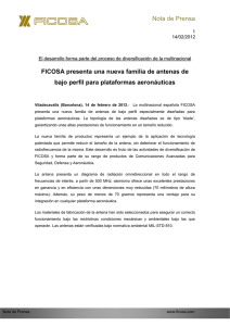 Nota de Prensa FICOSA presenta una nueva familia de antenas de