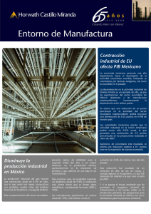 Disminuye la producción industrial en México