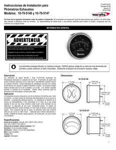 Instrucciones de Instalación para Pirómetros Exhaustos