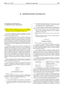 II. DISPOSICIONES GENERALES - Sede electrónica de Castilla y