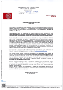 Texto de la convocatoria