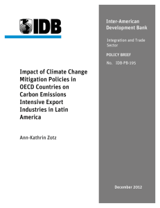 Impact of Climate Change Mitigation Policies in OECD Countries on