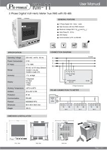 Operating Voltage 230 VAC ±10% 50 Hz. Power Comsumsion 4 VA