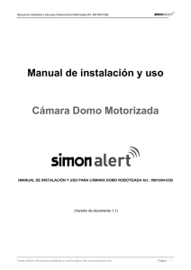 Manual de instalación y uso Cámara Domo Motorizada