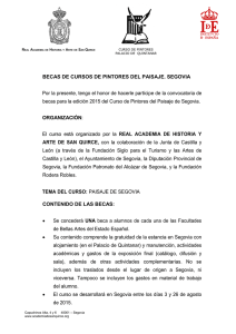 Bases convocatoria beca Segovia 2015