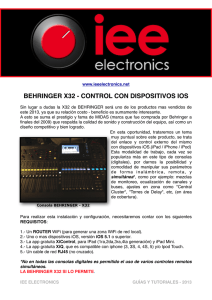 Behringer X32 - Control con dispositivos IOS