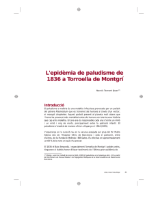 L`epidèmia de paludisme de 1836 a Torroella de Montgrí