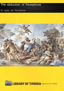 The abduction of Persephone – El rapto de Perséfone