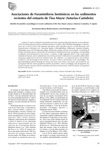 Asociaciones de Foraminíferos bentónicos en los sedimentos