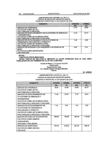 Descargar tarifa