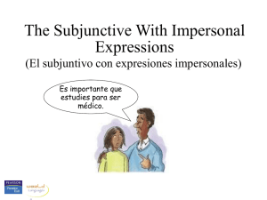 The subjunctive with impersonal expressions