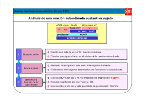 Subordinadas sustantivas de Sujeto