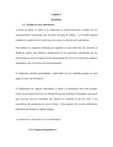 Capitulo 3. Resultados 3.1. Estudio de casos individuales. A efecto