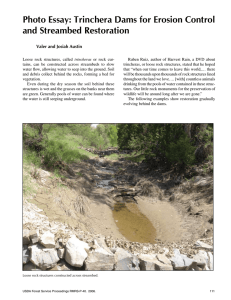 Trinchera Dams for Erosion Control and