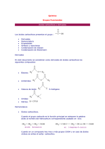 Química - Grupos Funcionales - Ácidos Carboxílicos y Derivados