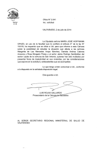 Oficio N° 2.041 Inc.: solicitud VALPARAÍSO, 2 de julio de 2014 La