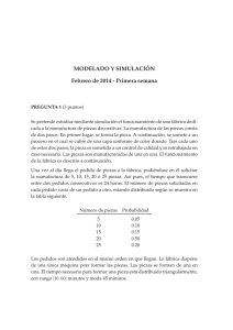 MODELADO Y SIMULACIÓN Febrero de 2014 - Primera