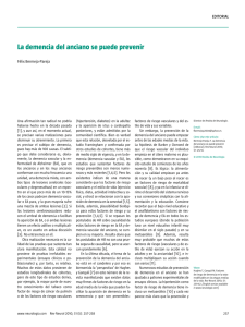 La demencia del anciano se puede prevenir