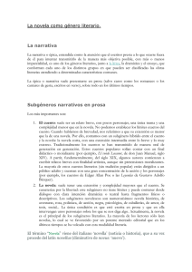 La novela como género literario. - Almagro