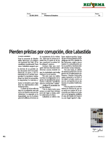 Pierden priistas por corrupción dice Labastida