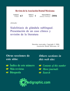 Sialolitiasis de glándula sublingual. Presentación