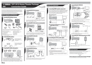 YHT-2910 Home Theater Package Connection Guide