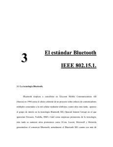Est&aacute;ndar Bluetooth IEEE 802.15.1: Arquitectura y Protocolos