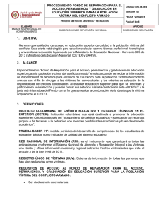 procedimiento fondo de reparación para el acceso, permanencia y