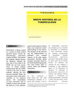 breve historia de la tuberculosis