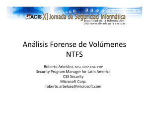 Análisis Forense de Volúmenes NTFS
