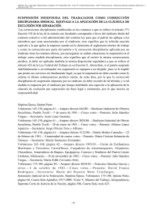 suspensión indefinida del trabajador como corrección disciplinaria