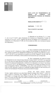 DICTA ACTO DE TRANSFERENCIA DE BIENES