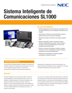 Sistema Inteligente de Comunicaciones SL1000
