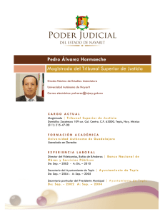 Pedro Álvarez Hormaeche Magistrado del Tribunal Superior de