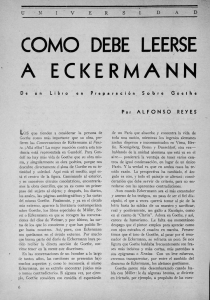 como debe leerse¡ a eckermann - Revista de la Universidad de