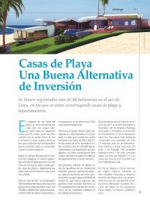 Casas de Playa Una Buena Alternativa de Inversión